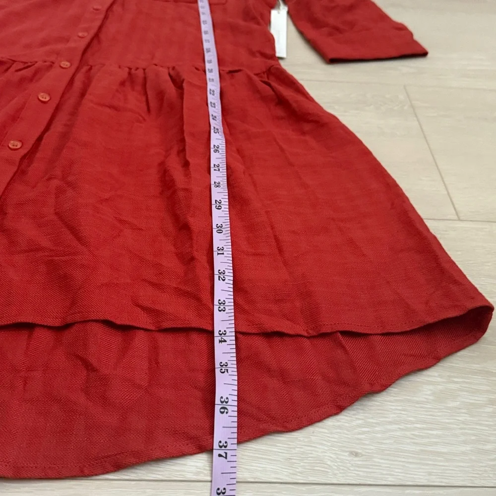 Caslon Women's High Low Red Orange Dress - Picture 8 of 10